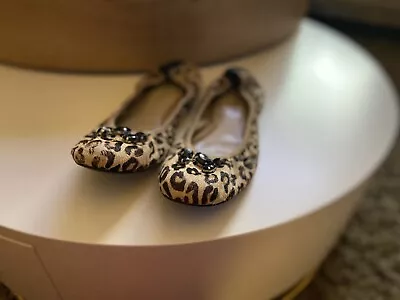 Ellen Tracy Leopard Print Platform/Flat Elastic Woman’s Shoes • $13.99