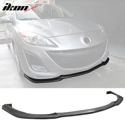 Fits 10-11 Mazda 3 JDM Style Front Bumper Lip Spoiler Bodykit Unpainted Black PU • $71.24