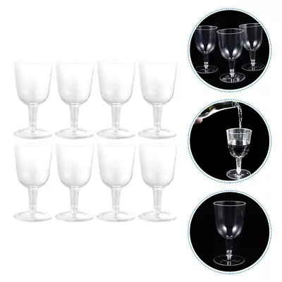 8pcs Plastic Wine Glasses 6oz Disposable Cups For Parties Weddings Picnics-JS • $11.77