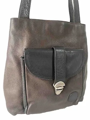Joanel Argentina Leather Shoulder Bag Handbag Purse Two-Tone Vintage • $29.99