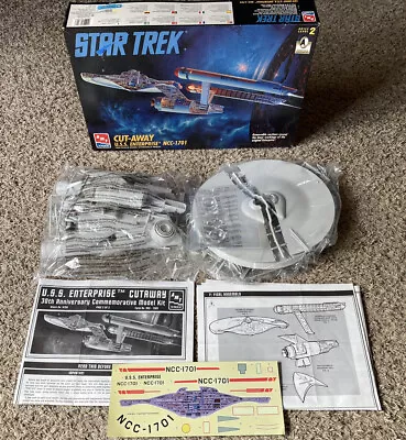 AMT 1/650 Scale Star Trek Cutaway USS Enterprise NCC-1701 Model Kit - Open Box • $37.99