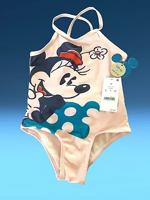 NEW NWT $17 Baby Girls 2T Junk Food Disney Minnie Mouse Swimsuit 1piece UPF 50+ • $7.64