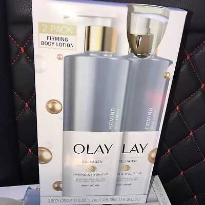 2 Pk Olay Firming & Hydrating Body Lotion With Collagen & B3 17 Fl Oz Ea FR SHP • $34.18