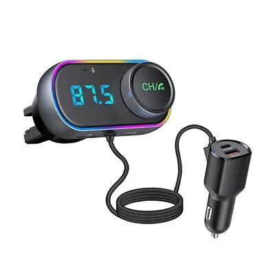 Bluetooth Car FM Transmitter QC PD USB Adapter Micro SD LED AUX Radio MP3 Player • $18.99