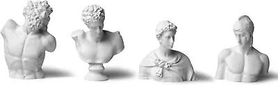4Pcs/Set Classic Mini 2.7” Greek Bust Resin Sculptures And Statues Home Décor  • $28.55