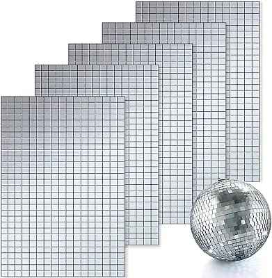3600 Pieces Mirrors Mosaic Tiles Disco Ball Mirror Tiles Self-Adhesive Real Squa • $14.80