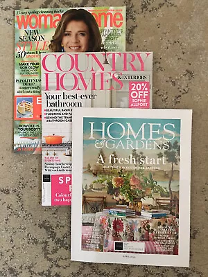 Woman & Home Homes & Gardens And Country Homes & Interiors Mags April 24 • £5