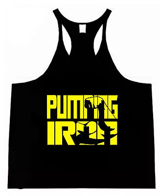 Bodybuilding Muscle Racerback Stringer Vest Gym  Low Scoop Deep V Neck Mens Top • £9.99