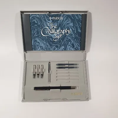 £21.99 • Buy Parker The Calligraphy Fountain Pen Set, Black Pen Set- 4 Nibs, 2 Ink Cartridges