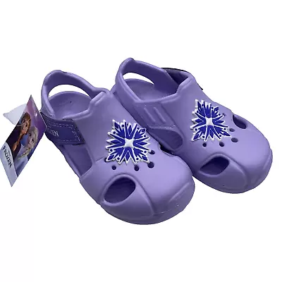 Disney Frozen Toddler Girl Sandals Water Shoe 6 (EU 22) Frozen Lt. Purple Shoes • $18