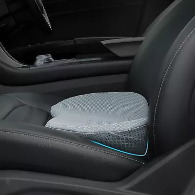 Memory Foam Car Seat Pad - Sciatica And Lower Back Pain Relief For Drivers GRAY • $31.99