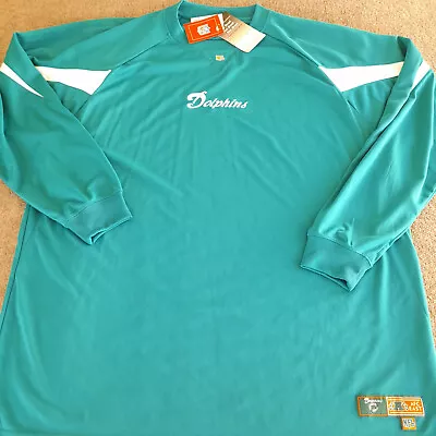 Miami Dolphins Shirt Teal Green Long Sleeve NFL Team Logo Apparel Description • $40.49