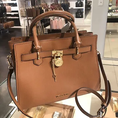 Michael Kors Medium Satchel Shoulder Bag Handbag Purse Crossbody Tote Luggage • $263