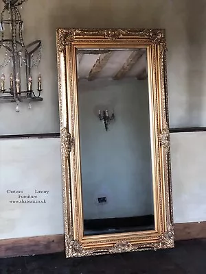£269 • Buy Antique Gold Ornate Statement Dress Leaner Full Length Floor Wall Mirror 6ft