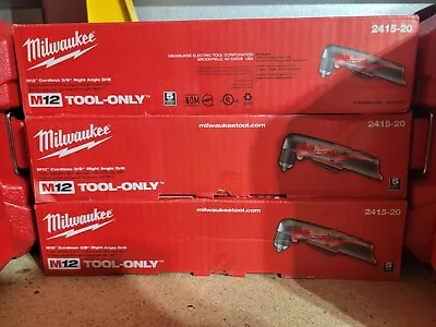 Milwaukee 2415-20 12V Cordless Right Angle Drill - Tool Only • $65