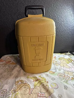 VINTAGE COLEMAN YELLOW LANTERN CARRYING CASE With Lantern • $100