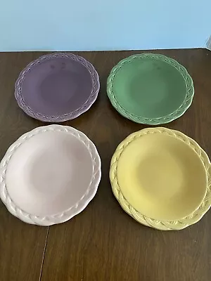 Set Of 4 Pfaltzgraff Circle Of Kindness Accent Salad Plates 7.5  Spring Easter • $34.99