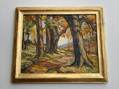 Antique Painting AMERICAN LANDSCAPE LISTED REGIONALISM BOSTON MASSACHUSETTS 1930 • $1600