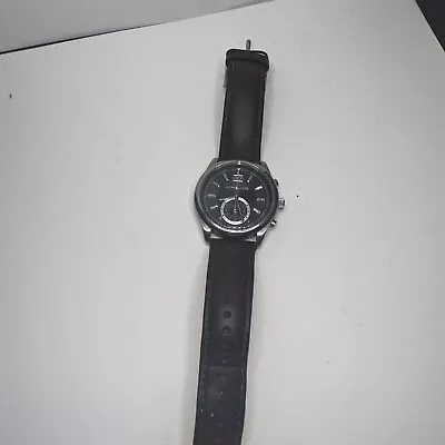Michael Kors MK8416 Aiden Black Dial Leather Strap Chronograph Men's Watch • $110