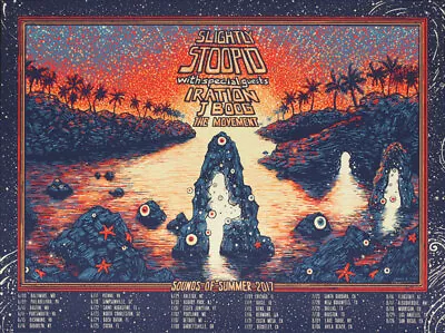 Slightly Stoopid Iration J Boog Movement Sounds Of Summer 2017 Poster James Eads • $149.99