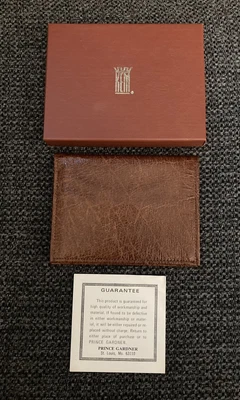 $14.95 • Buy Prince Gardner Vintage Men’s Bi-Fold Brown Buffalo Wallet Brand New