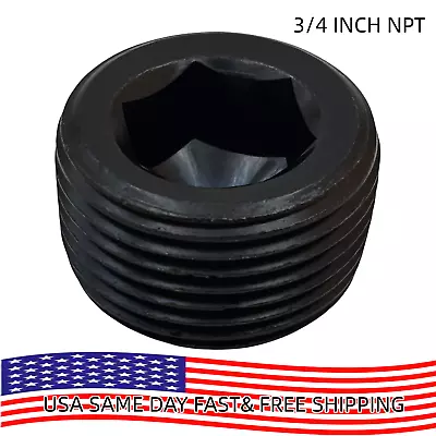 1x Pipe Plugs 3/4  NPT Steel Internal Hex Countersunk Thread Socket Screw USA! • $7.11