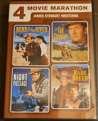 4 Movie Marathon - James Stewart Western Collection (DVD 2-Disc Set) FREE SHIP! • $6.99