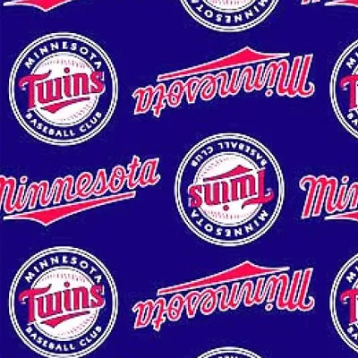 Minnesota Twins MLB Fleece Fabric - 60  Wide - Sold By The Yard & Bolt • $74.75