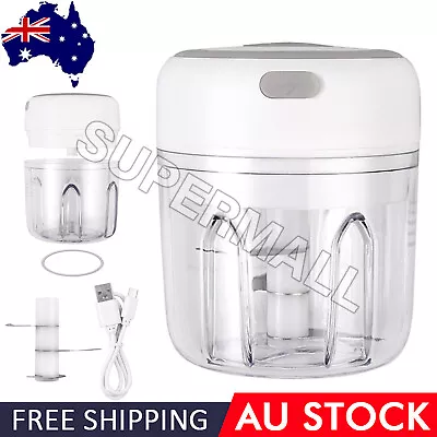 250ML Electric Garlic Food Chopper Vegetable Chopper Grinder Blender Crusher OZ • $5.27