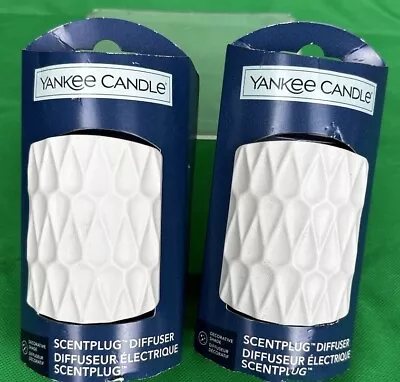 Yankee Candle ScentPlug Diffuser | Plug In Air 1 Count White Organic Pattern X2 • £12.99