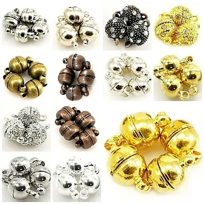 Strong Rhinestone Magnetic Clasp Crystal Clasp Silver Gold Copper Brass Findings • $5.99