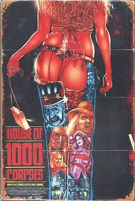 House Of 1000 Corpses Poster Artwork Horror Movie Tin Metal Sign • $18