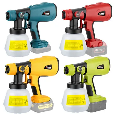 Paint Sprayer Electric Spray Gun For Ryobi/Milwaukee/Dewalt/Bosch 18V Battery US • $56.53