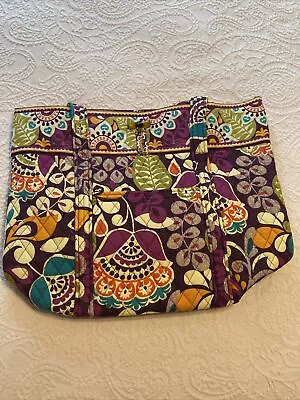 Vera Bradley Vera Tote Plum Crazy NWT • $70