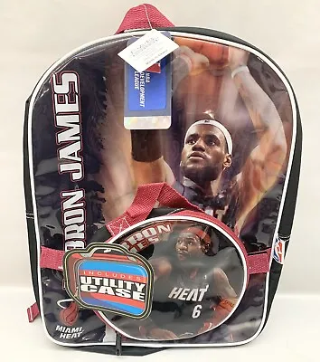 LeBron James Miami Heat #6 NBA Store Youth Backpack Bag & Utility Case 2011 NWT • $29.95