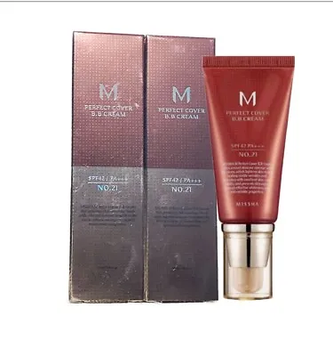 [MISSHA] M Perfect Cover BB Cream No. 21 SPF 42 PA+ | 100ml Light Beige (Pack 2) • $33.99