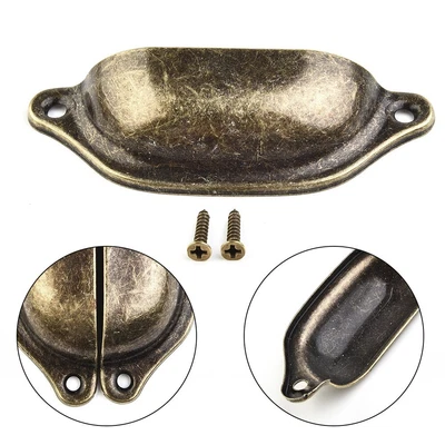 $18.42 • Buy 10x Antique Cupboard Cabinet Cup Drawer Furniture Wave Shell Pull Handles Durabl
