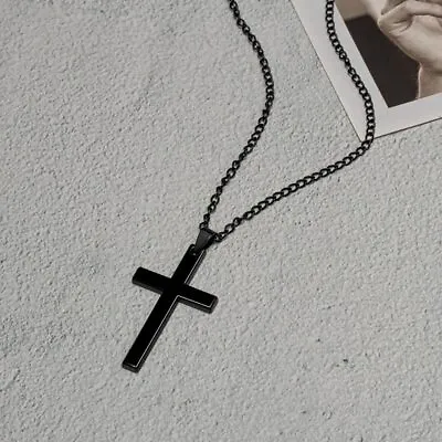 Cross Necklaces & Pendants For Men Women Chain Stainless Steel Pendant Neck Pray • $9.09