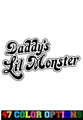 Decal Vinyl Truck Car Sticker - DC Comics Harley Quinn Daddy's Little Monster • $6