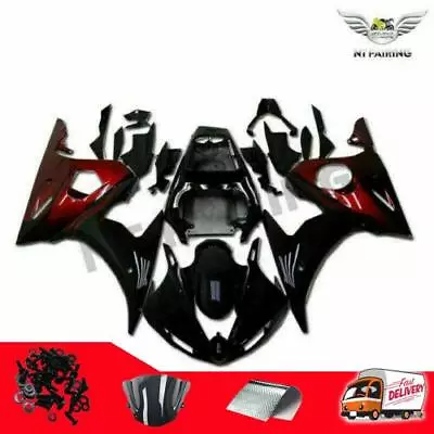 $469.99 • Buy FU Fairing Glossy Red Black Injection ABS Fit For Yamaha YZF R6 2003-2005 O002