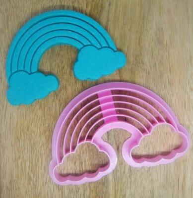 Rainbow With Clouds 10cm Cookie Cutter 1pc Unicorn Birthday Party Trolls Fairy • $11.95