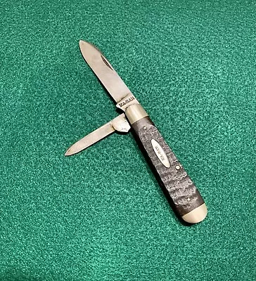 Vintage KA-BAR Bone Handle 2 Blade Pocket Knife • $19.99