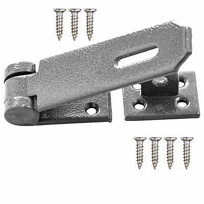 Security Hasp & Staple Clasp 3.5 Inch Heavy Duty Door Locks Shed Garage Outhouse • £6.25