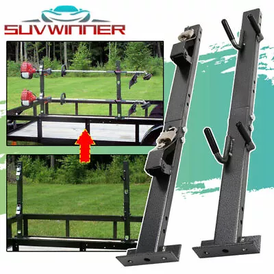 2 Place Locking Trimmer Rack Trim Holder For Open Landscape Trailers Racks Steel • $45.99