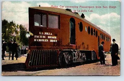 Postcard California La Jolla Pacific Beach San Diego McKeen Gas Motor Car 1909 • $20