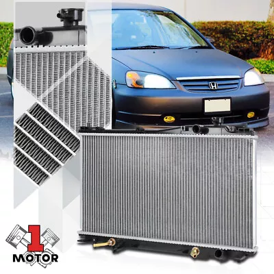 Aluminum Core Radiator OE Replacement For 01-05 Honda Civic 1.7L AT Dpi-2354 • $56.86