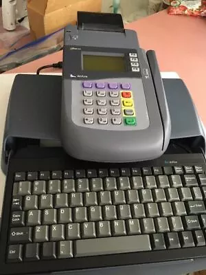 Verifone Omni 3300 Credit Card Machine W Keyboard 100 • $175