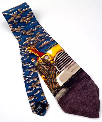 Vintage Markus Pierson Designer Men's Tie Big Yellow Taxi Belle Brand 100% Silk • $49.99