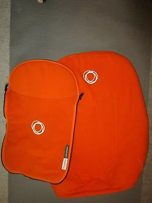 Bugaboo Cameleon Orange Fleece Seat Liner And Bassinette Apron • $39.95