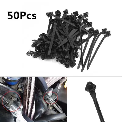 50× Car Cable Strap Push Mount Wire Tie Retainer Clip Clamp Holder 123mm Length • $14.84